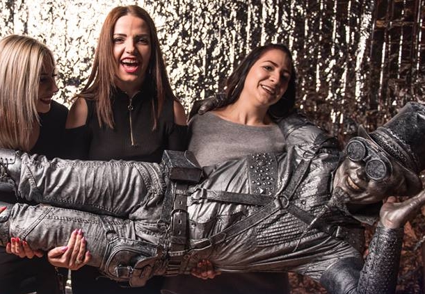 Živé sochy Sinela Steampunk man